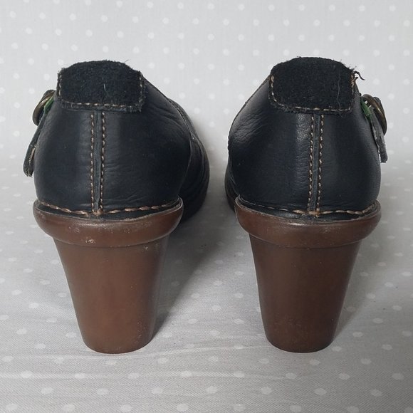 El Naturalista Black Leather Cross Strap Mary Jane Heel NWOB - Picture 5 of 9